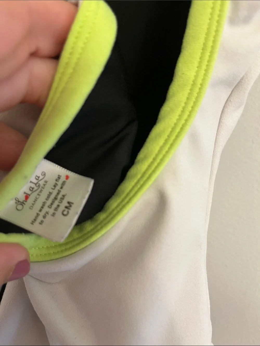 Girls Oh Lala with Neon Yellow Trim medium?